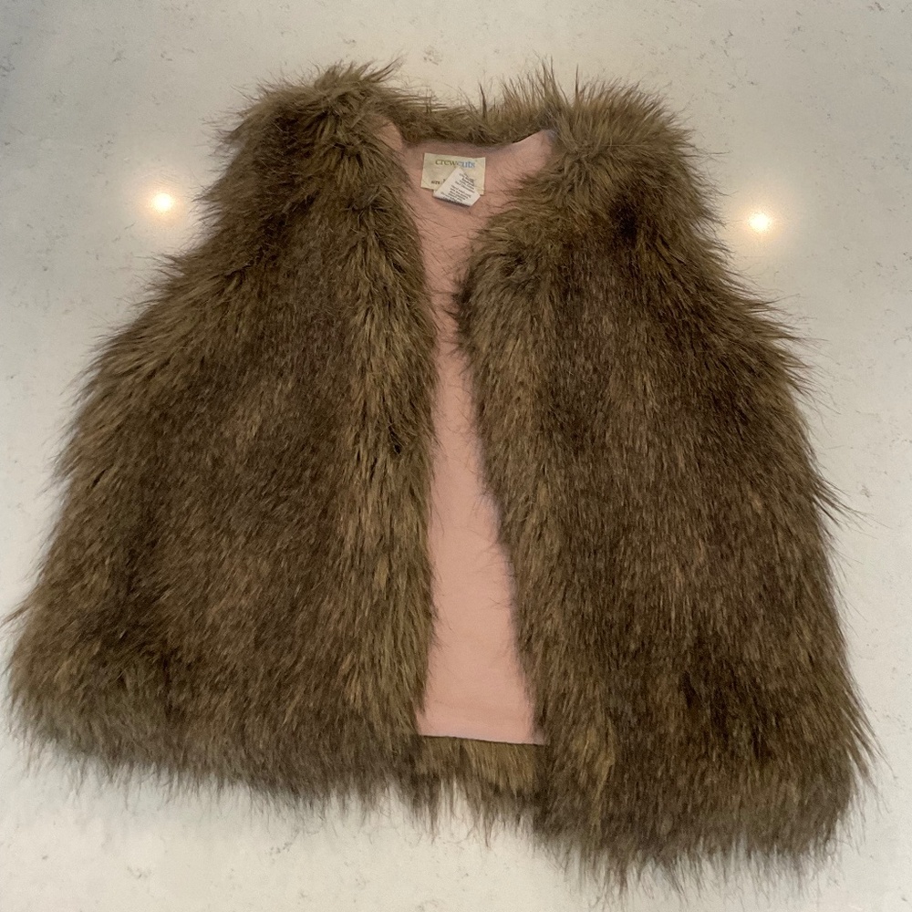 JCrew Crewcuts faux fur vest